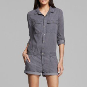PAIGE Jackson Long-Sleeved Romper Grey XS